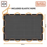 BLACK+DECKER utánfutó háló 2x3m 1,4kg zipzáras táskában
