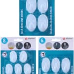 ALPINA Fali kampó öntapadós fehér, 4/6/8db, 3 féle