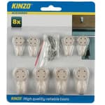 KINZO Fali akasztókészlet szegekkel 8db