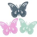 ARTICASA Faldekor pillangó 24x19cm pasztel 3 színben - 