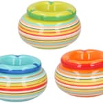 Hamutartó kerámia, csíkos D11cm, 3 féle 