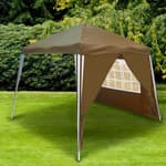 LIFETIME GARDEN Party sátor összecsukható 2 oldalfallal, 3x3x2,45m 140Gr/m2 bézs/fehér színben 