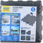 KINZO Kültéri padlószőnyeg 6 db 40x40x1cm fekete,