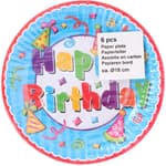 PARTY CASA Tányér 18cm papír 6db "Happy Birthday"