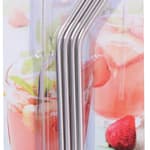 ALPINA Szívószál 4db fém + tisztító kefe 21/19,5cm - 