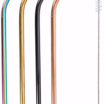 ALPINA Szívószál 4db+tisztító kefe 21/19,5cm re-eco acél 