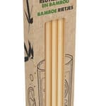 Szívószál bambusz tisztító kefével 20cm