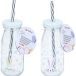 ARTICASA Húsvéti szívószálas üvegpalack 250ml, 2 féle