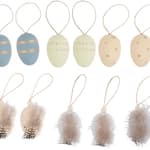 ARTICASA Húsvéti függődísz tojás ⌀4cm; 6db/szett; 2 féle