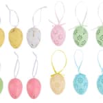 ARTICASA Húsvéti függődísz tojás ⌀4cm; 6db/szett; 2 féle