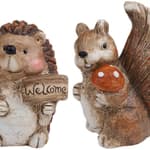 ARTICASA Dekor figura mókus/süni 11cm 2 féle