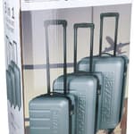 SLAZENGER Bőrönd szett gurulós, zárral 18/22/26" ABS 3db , kerék mozgás: 360° 