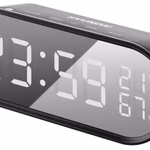 Hyundai ébresztőóra, fekete
Beltéri hőmérséklet és páratartalom mérés, automatikus fényerő-beállítás, USB-kimenet külső eszközök töltéséhez, SNOOZE, AAA elemekkel vagy adapterrel működtetve