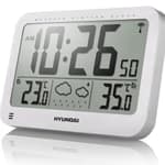 Hyundai időjárásállomás, nagy óra, ezüst
Időjárás előrejelzés, beltéri és kültéri hőmérséklet, rádió jel által vezérelt idő