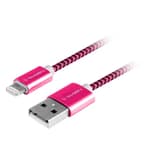 Gogen Lightning USB kábel 1m, textil borítás, lila szín
Adat és töltő csatlakozó  Lightning kábel, USB 2.0 A - Lightning villa, fémes konnektorok