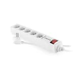 Hosszabbító elosztó kapcsolóval, 5 aljzat 1,5m, túlfeszültség védelemmel