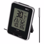 EMOS Digitális hőmérő vezetékes, fekete