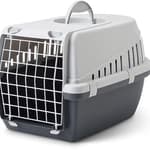 Savic Trotter 3 szállítóbox 10 kg-ig szürke 60,5x40,5x39cm. Fém ajtóval.