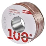 EMOS Hangfalkábel TP 1.0 áttetsző,, 100 méteres kiszerelés