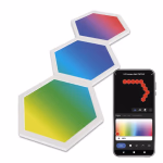 GoSmart LED-es lámpatest Hexagon, 3 rész, 5,4 W, RGBIC dimmelhető, WiFi