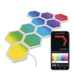 GoSmart LED-es lámpatest Hexagon, 10 rész, 19 W, RGBIC dimmelhető, WiFi