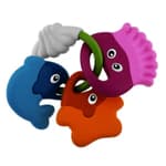 Színes karikás halacskás rágóka