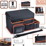 BLACK+DECKER Rendszerező és hűtőtáska ülésre 47,5x25x30cm 1,35kg, 2 pohártartóval