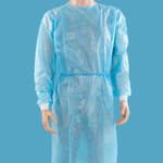 Mercator higiéniai köpeny nem szőtt textil anyagból, kék, 10 darabos csomag